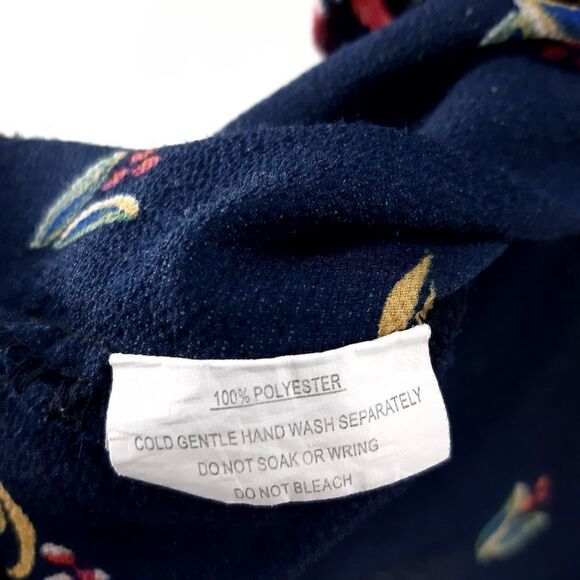 Selfie Leslie women's Blue Floral Print V-Neck Mini faux Wrap Dress Size S - Picture 7 of 10